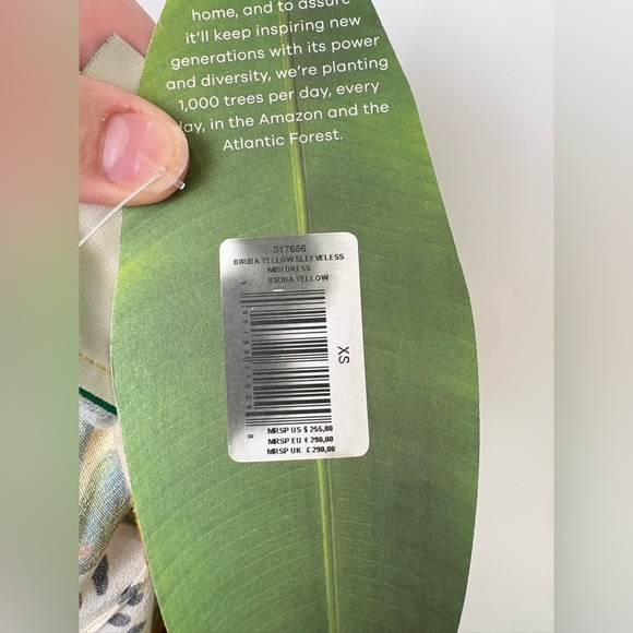 NWT Farm Rio Biriba Yellow Sleeveless Halter Peplum Midi Dress - Picture 7 of 11